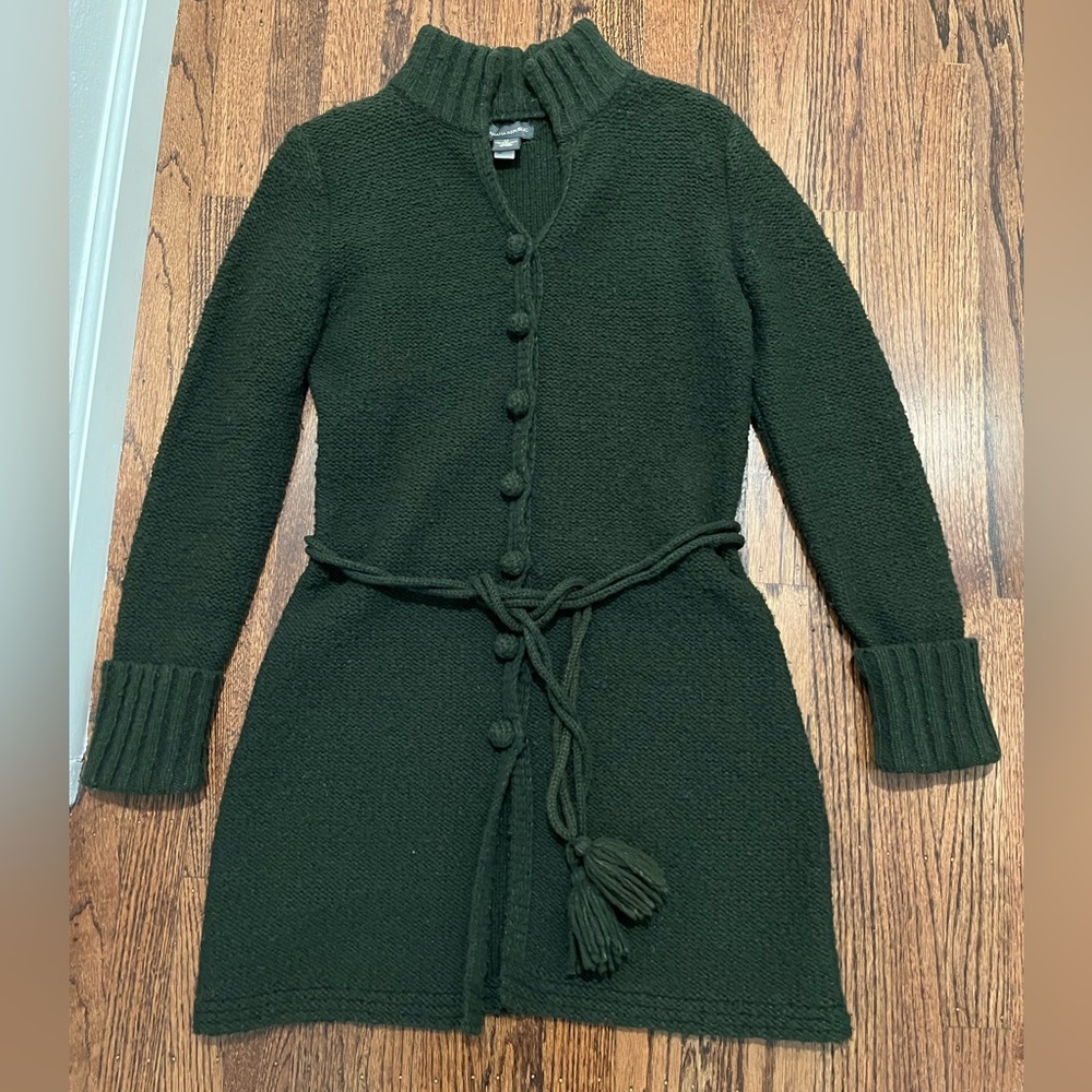 Banana Republic green long cardigan